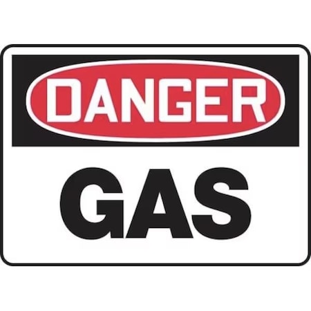 Accuform OSHA DANGER SAFETY SIGN GAS 7 in X MCHL089VA MCHL089VA
